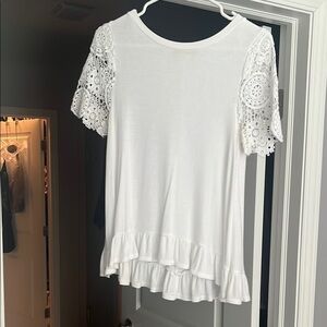 Alter’d State White Lace Sleeve Women's Top
